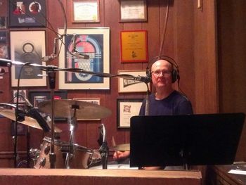 Cliff Hackford Laying down drum tracks for "Dallas In November," at M&I Recording Studios, NYC
