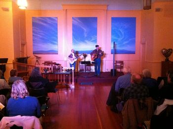 Moscow, ID 2014 At the Unitarian Universalist Church of the Palouse, doing a Pete Seeger tribute.
