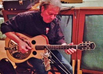 TT at work... Beautiful Weber dobro recorded by Paul Hornsby at his Muscadine Studios in Macon, Ga. 2015
