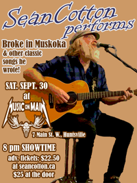 SEAN COTTON PERFORMS - BROKE IN MUSKOKA & OTHER CLASSIC SONGS HE WROTE!