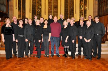 Stephen Layton 1 Cappella Caeciliana with conductor Stephen Layton, in rehearsal for concert in Fisherwick Presbyterian Church.  October 2009
