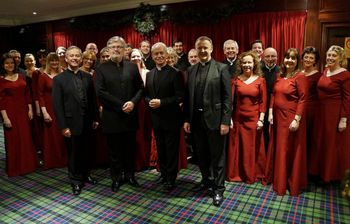 Edinburgh 19 Fr Martin O'Hagan, Sir James MacMillan, Fr Eugene O'Hagan, Fr David Delargy and Cappella Caeciliana in Edinburgh, 21 November 2015
