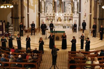 The women of Cappella Caeciliana sing during the farewell concert for Donal McCrisken. Photograph - Vincent McLaughlin
