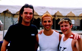 John, Gary Cherone and Max Taken when we played side stage pre Van Halen show. Gary Cherone was their touring singer.
