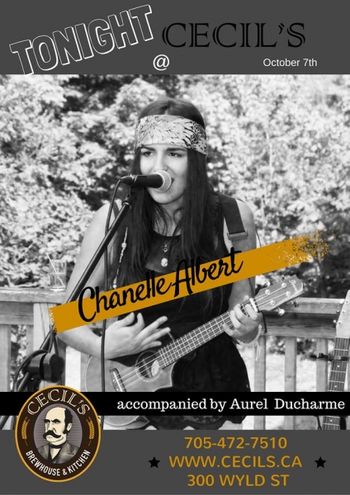 Chanelle Albert Live @ Cecil's Promo Pic - Photo #1 *October 7, 2016 - North Bay, Ontario
