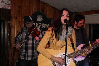 Photo #1 Terry Savage & the Wonky Honkees with special guest Chanelle Albert Mitch Ducharme, Chanelle & Joey Ducharme *January 14, 2017 - Lavigne Tavern, Lavigne, Ontario
