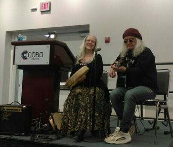 Joe Kidd & Sheila Burke on stage in concert @ Cobo Hall - downtown Detroit Michigan
