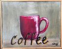 ORIGINAL PAINTING: "Red Coffee Mug"