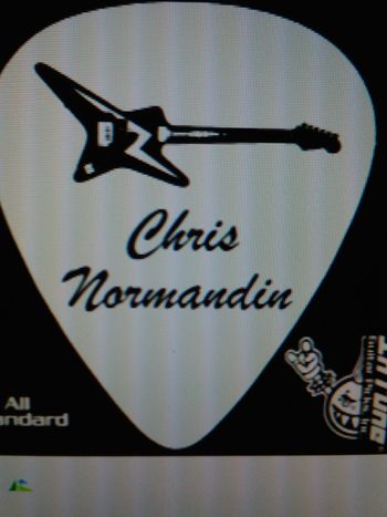 ChrisNormandin custom guitar pick
