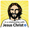 In a Relationship with Jesus 6" Bumper Sticker