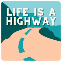 Life Is A Highway 6" Bumper Sticker