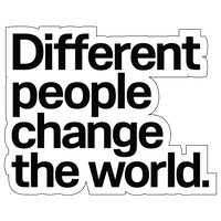 Different People Change The World 6" Bumper Sticker