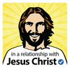 In a Relationship with Jesus 3" Sticker