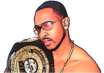 Champion of the Underdogz photo shoot cartooned (belt sponsored by Jason Papillion)
