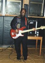 Ronnie on bass At Different Fur Recording Studio
