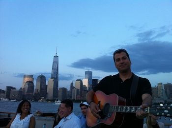 Ray on a boat! Private Party Cruise Around NYC, August, 2015
