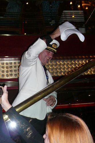 'Captain' Roger leads the Mardi Gras parade
