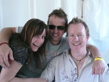 Fab Aussie Fortune Tellers: Alison Penny (keys), Marky Mark Grunden (drums/percussion) and bassman Dean Addison
