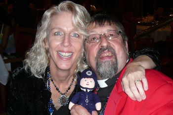 Guitarist Laurie Morvan with Steve and a family friend, Mr Plod (it's a long story...)
