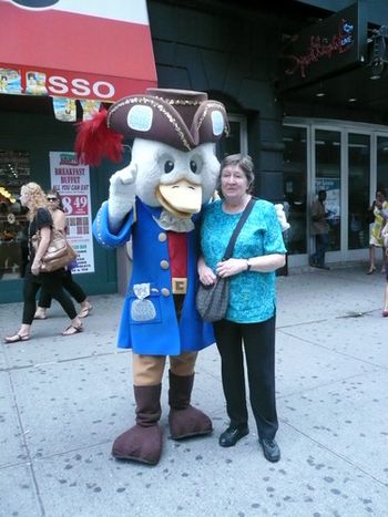 The ever-present, lurking Hudson River Duck Tour mascot!
