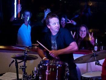 Drummer Mark Grunden, Thredbo Blues Festival (photo by Murray Foote)
