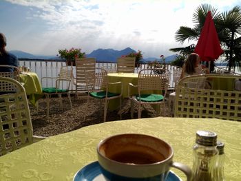 View from the breakfast table, Lake Maggiore, Northern Italy
