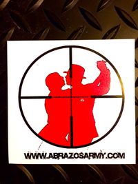 Abrazos Army band sticker