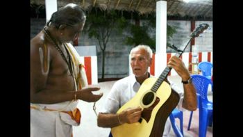 fred_guit_wgopi priest trying to teach me a difficult chant...
