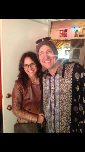 JULIA LOUIS-DREYFUS, CARY. A pic with Julia back stage after a show at Largo (elaine from seinfeld!)
