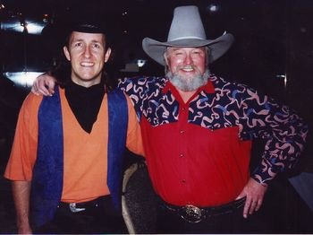 Cary with Charlie Daniels. We did a week opening for him in Las Vegas. One of the nicest. After I asked to take a pic with him he said hang on let me get my hat! RIP
