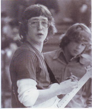 A very young Cary playing at a  High School Rally
