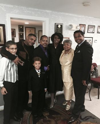 Actress Majorie Holmes Actor Anthony Holmes Bishop Dawn Eagle Brewer and  son Isaiah
