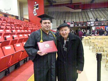Graduating Magna Cum Laude from Youngstown St. University.
I am pictured here with my grandfather Peter R. Cicero.
