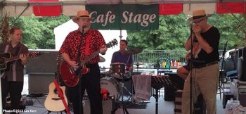 Les Kerr and The Bayou Band On stage, Southern Festival of Books
