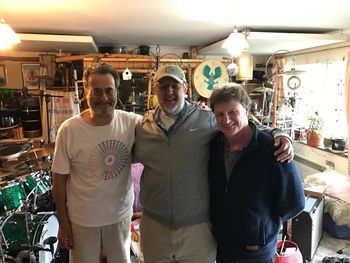 Paul Dunmall, Phil Gibbs and Me during our recording session for "Higher Deeper"
