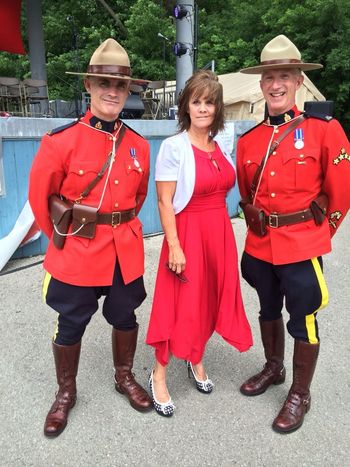 Encountered these handsome gents before Singing O Canada, July 1, 2014, London
