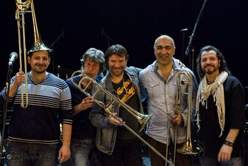 with Syrian Trombonist Ehab Al Kteish, Dutch Drummer Arno Van Nieuwenhuize, French Trombonist Ziad Rahbani band at the Russian Cultural Center
