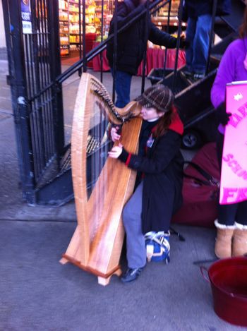 Busking at Pike Place Market in 2012.
