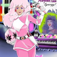 IT’S MORPHINE TIME SYNERGY- Autographed Jem / Power Rangers mashup and print 