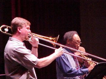 performing with Sam Rivers in Fluid Motion
