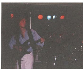 Here's another shot of me on the same gig.Tight white jeans?Well I was somewhat of a "thinner" lad back then!Guess I was just trying to impress the ladies at that time.
