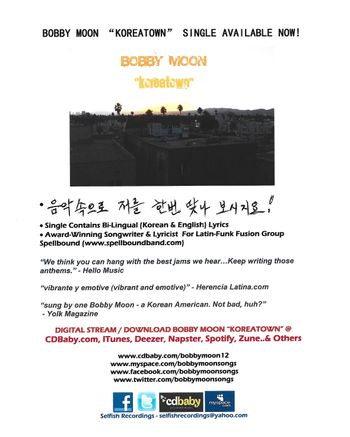 Bobby Moon "Koreatown" Promo Flyer
