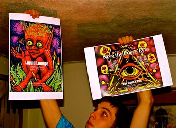 Posters for our first shows last year
