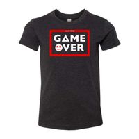 GAME OVER Youth Heather Black T-Shirt