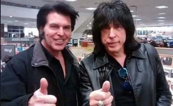 With Marky Ramone of the famous Ramones. This was at his book signing at Barnes and Noble on Staten Island  2-4-15. This man is a class act
