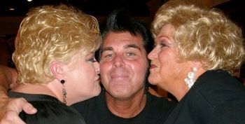 It dont get any better than this. Dona and Priscilla and me in the middle. Memphis Elvis week 2012
