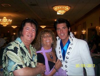 With Gentleman Jim and an Elvis fan at the benefit show to raise money for the Children's hospital of Philadelphia. 8-30-13
