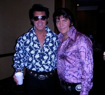 Me and my good friend Andy Wood backstage for IMAGES OF THE KING contest in memphis Elvis week 2011
