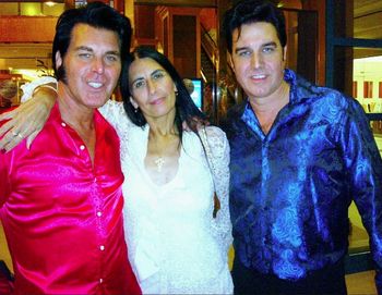 with Cher and Early Elvis impersonator at Sunbursts Convention in Orlando Florida Sept 2014
