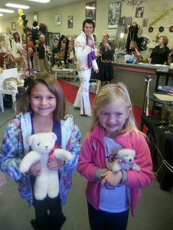 Two young Elvis fans at Ella's What Not Shop in St Could Florida. 1-18-14
